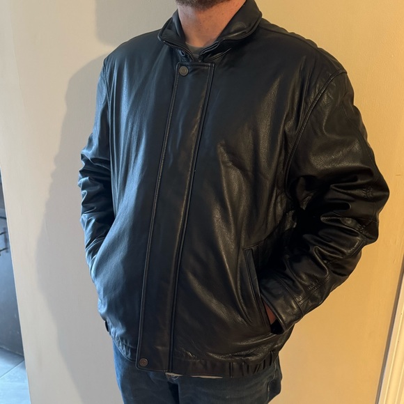 John Ashford REAL Leather Men’s Biker Jacket - Picture 9 of 9